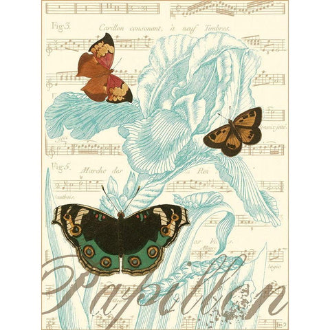 Papillon Melange III White Modern Wood Framed Art Print by Vision Studio