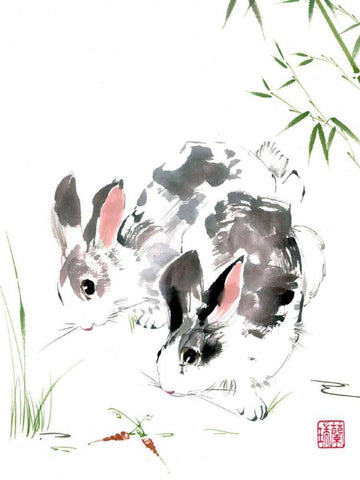 Just for You Black Ornate Wood Framed Art Print with Double Matting by Parker, Nan Rae