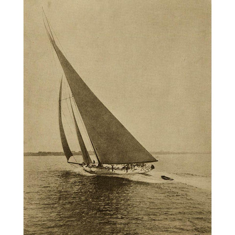 Racing Yachts II Black Modern Wood Framed Art Print with Double Matting by Vision Studio