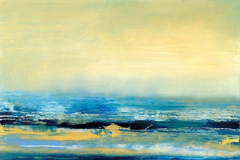 Sojourn III White Modern Wood Framed Art Print with Double Matting by Gordon, Sharon