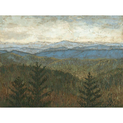 Blue Ridge View I Black Modern Wood Framed Art Print with Double Matting by Meagher, Megan