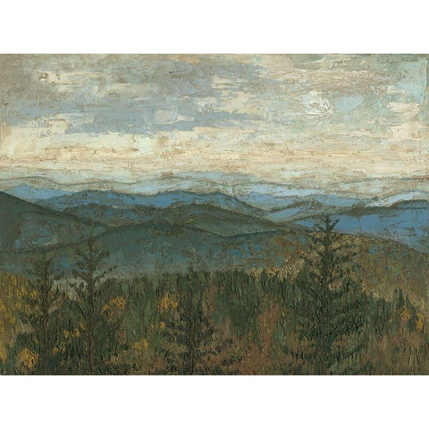 Blue Ridge View II Gold Ornate Wood Framed Art Print with Double Matting by Meagher, Megan