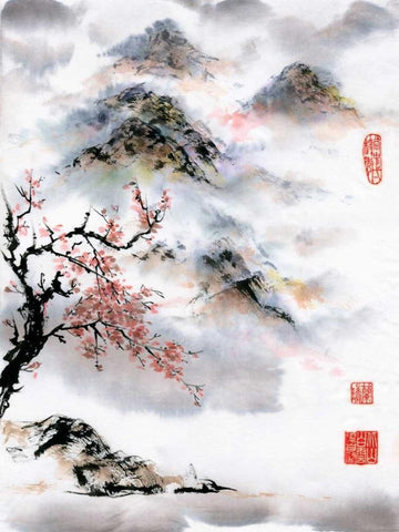 Searching Black Ornate Wood Framed Art Print with Double Matting by Rae, Nan