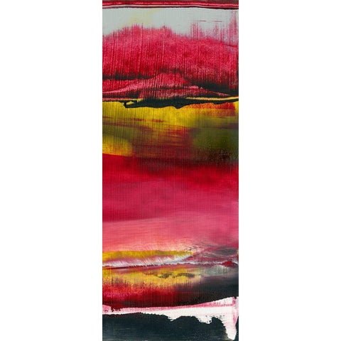 Magenta Solstice II White Modern Wood Framed Art Print by Gordon, Sharon