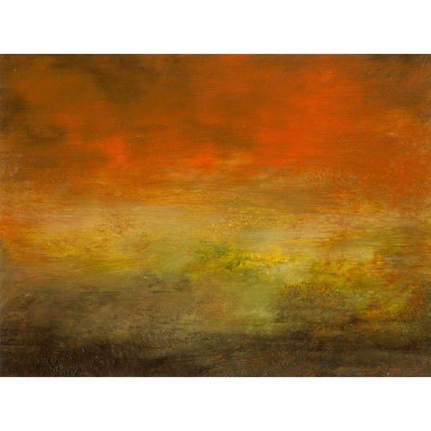 Meadow VI Black Modern Wood Framed Art Print with Double Matting by Gordon, Sharon