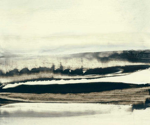 Winter I White Modern Wood Framed Art Print with Double Matting by Gorden, Sharon