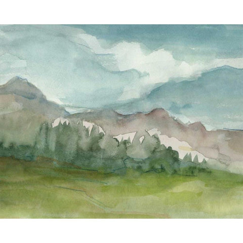Plein Air Mountain View II White Modern Wood Framed Art Print by Harper, Ethan