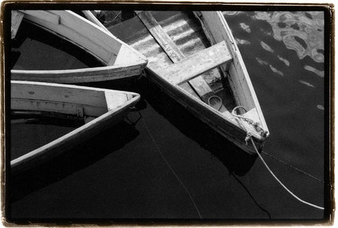 Dockside 3 White Modern Wood Framed Art Print with Double Matting by DeNardo, Laura