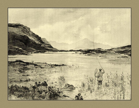 On the River II Black Ornate Wood Framed Art Print with Double Matting by Briggs, Ernest