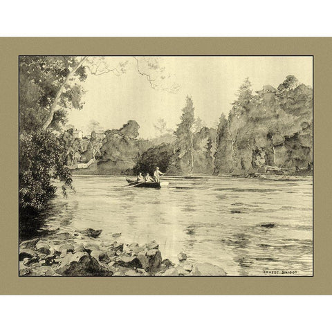 On the River IV Black Modern Wood Framed Art Print by Briggs, Ernest
