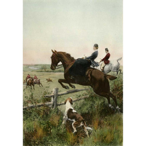 In for a Brush Gold Ornate Wood Framed Art Print with Double Matting by Blinks, Thomas