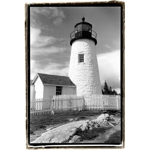 Pemaquid Point Light, Maine I Black Modern Wood Framed Art Print with Double Matting by DeNardo, Laura