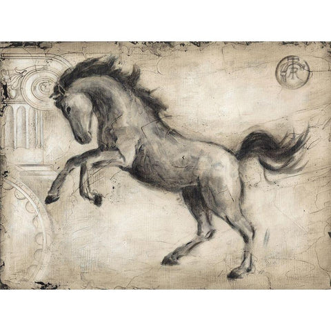 Roman Horse II Gold Ornate Wood Framed Art Print with Double Matting by Harper, Ethan