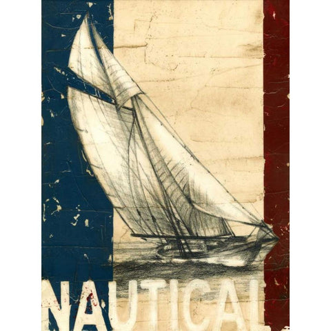 Vintage Tradewinds II Black Modern Wood Framed Art Print by Harper, Ethan