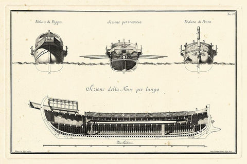 Veduta di Palmi Napoletani I White Modern Wood Framed Art Print with Double Matting by Vega, Peitro la