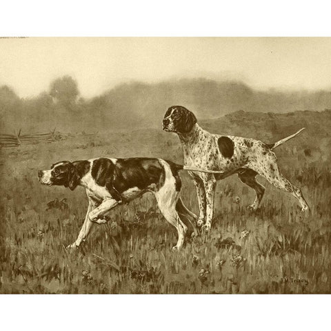 A Double Point Black Modern Wood Framed Art Print by Tracey, J.M.