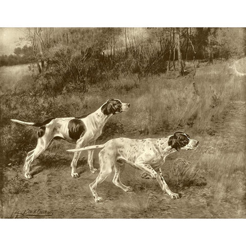 Rip Rap and Lad of Rush Black Modern Wood Framed Art Print with Double Matting by Osthaus, E.H.