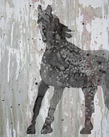 Unbridled II Black Ornate Wood Framed Art Print with Double Matting by Ludwig, Alicia