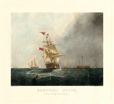 Homeward Bound Black Ornate Wood Framed Art Print with Double Matting by Walters, S.