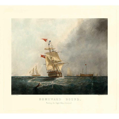 Homeward Bound Black Modern Wood Framed Art Print by Walters, S.