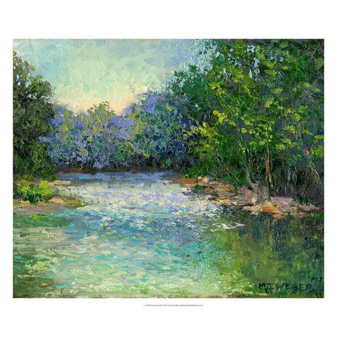 A Bend in the River Black Modern Wood Framed Art Print by Weber, Mary Jean