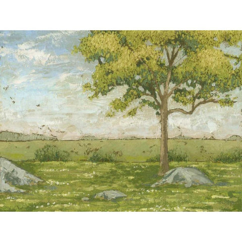 Meet Me at Tree II White Modern Wood Framed Art Print by Meagher, Megan