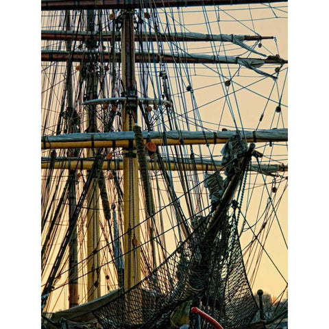 Rigging I Gold Ornate Wood Framed Art Print with Double Matting by Head, Danny