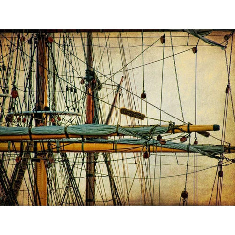 Rigging II Black Modern Wood Framed Art Print with Double Matting by Head, Danny