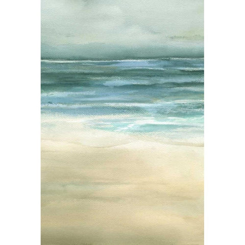 Tranquil Sea II White Modern Wood Framed Art Print by Goldberger, Jennifer