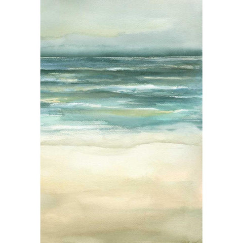 Tranquil Sea III Black Modern Wood Framed Art Print with Double Matting by Goldberger, Jennifer