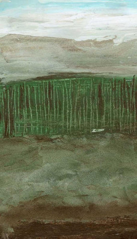 Forest for the Trees I Black Ornate Wood Framed Art Print with Double Matting by Ludwig, Alicia