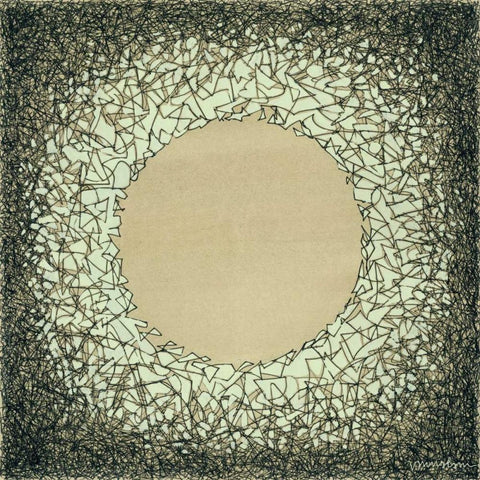 Lunar Eclipse I Black Modern Wood Framed Art Print by Lam, Vanna