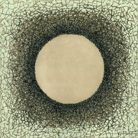 Lunar Eclipse II Black Ornate Wood Framed Art Print with Double Matting by Lam, Vanna