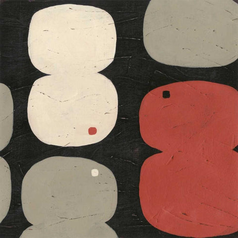 Figure Eight I White Modern Wood Framed Art Print by Vess, June Erica