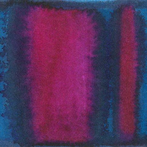 Indigo Meditation I Black Modern Wood Framed Art Print with Double Matting by Stramel, Renee W.