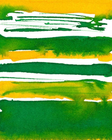 Saturated Spring II White Modern Wood Framed Art Print with Double Matting by Stramel, Renee W.