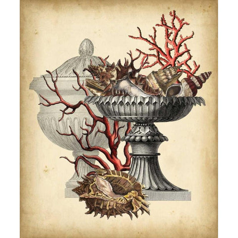 Oceans Bounty I Gold Ornate Wood Framed Art Print with Double Matting by Vision Studio