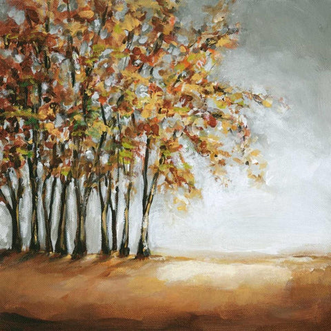 Tree in Fall White Modern Wood Framed Art Print by Long, Christina