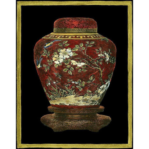 Oriental Ginger Jar I Gold Ornate Wood Framed Art Print with Double Matting by Vision Studio