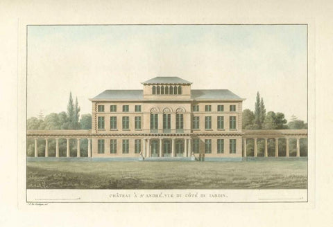 Architectural Rendering I Black Ornate Wood Framed Art Print with Double Matting by Vision Studio