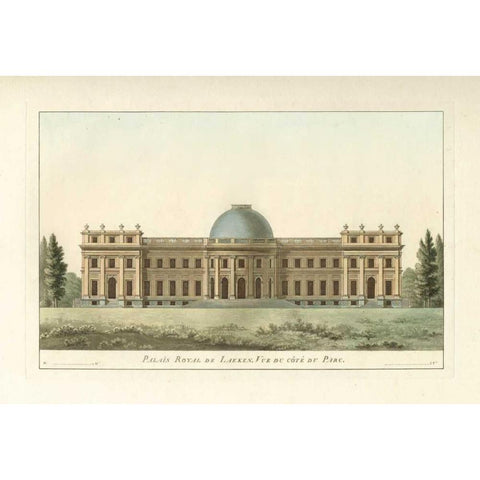 Architectural Rendering III Gold Ornate Wood Framed Art Print with Double Matting by Vision Studio