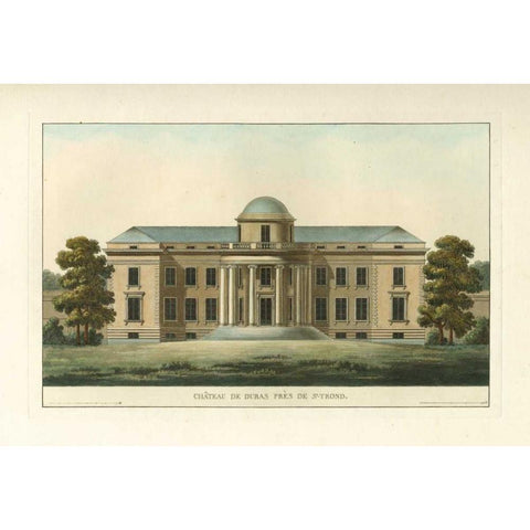 Architectural Rendering VI Gold Ornate Wood Framed Art Print with Double Matting by Vision Studio