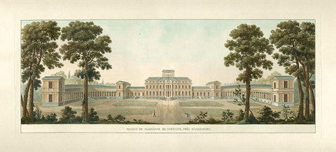 Architectural Rendering VII White Modern Wood Framed Art Print with Double Matting by Vision Studio