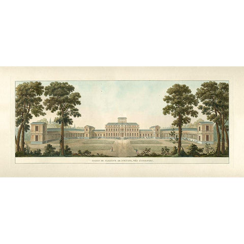 Architectural Rendering VII Gold Ornate Wood Framed Art Print with Double Matting by Vision Studio