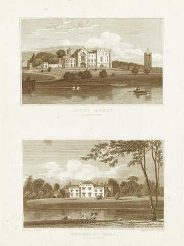 Jones Views I White Modern Wood Framed Art Print with Double Matting by Neale, J.P.