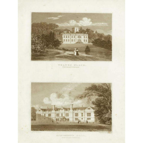 Jones Views II Gold Ornate Wood Framed Art Print with Double Matting by Neale, J.P.