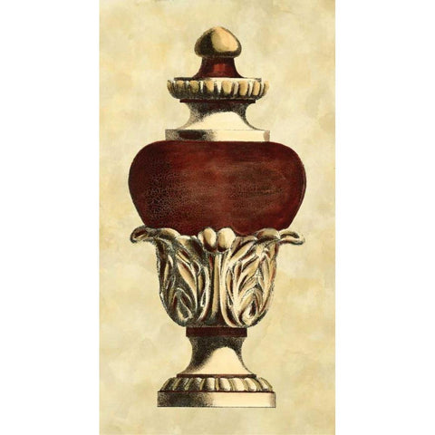 Antique Urn I Black Modern Wood Framed Art Print by Vision Studio