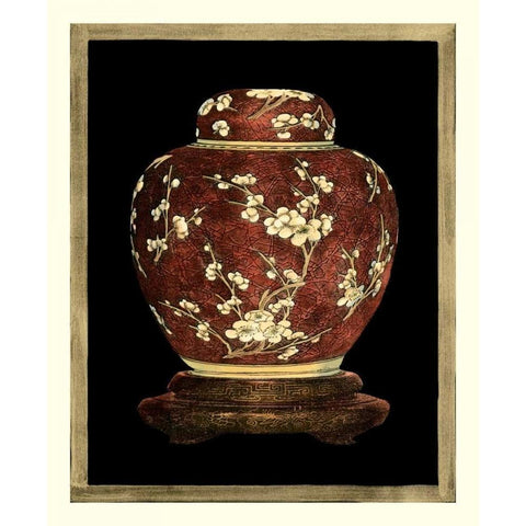 Ginger Jar I White Modern Wood Framed Art Print by Vision Studio