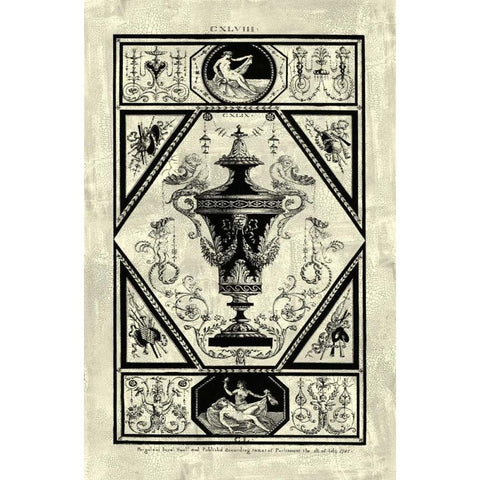 Pergolesi Urn I White Modern Wood Framed Art Print by Pergolesi, Michel