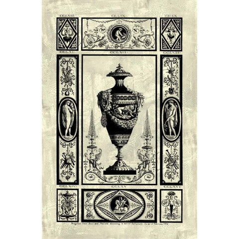 Pergolesi Urn II White Modern Wood Framed Art Print by Pergolesi, Michel